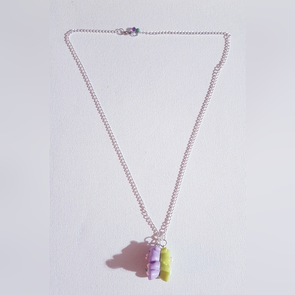 Double the Luck Necklace Handmade Jewelry 2 in 1 Rainbow Clover Bear NEW - Picture 5 of 16